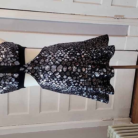 NWT Express Sequin Cutout Fit & Flare Halter Neckline Mini Dress, Size XS - Picture 13 of 17